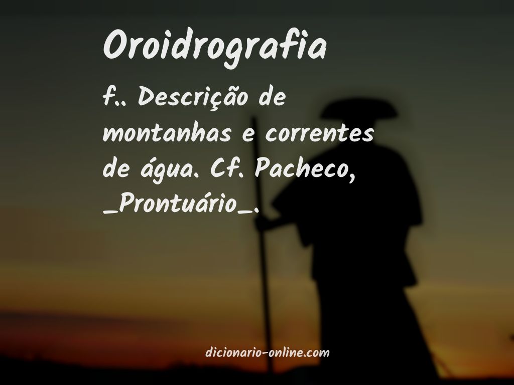 Significado de oroidrografia