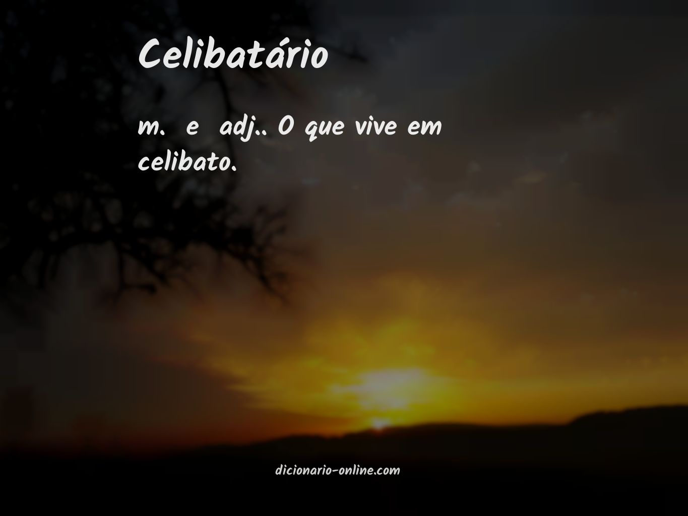 Significado de celibatário