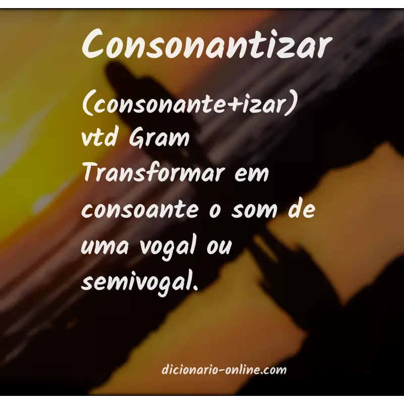 Significado de consonantizar