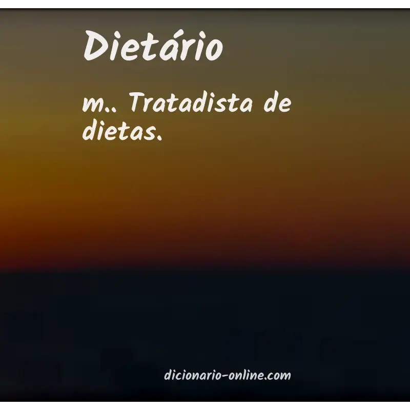 Significado de dietário