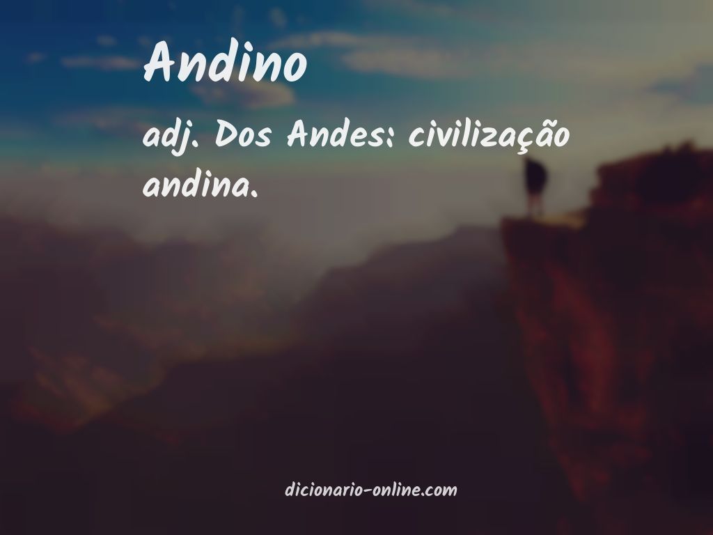 Significado de andino