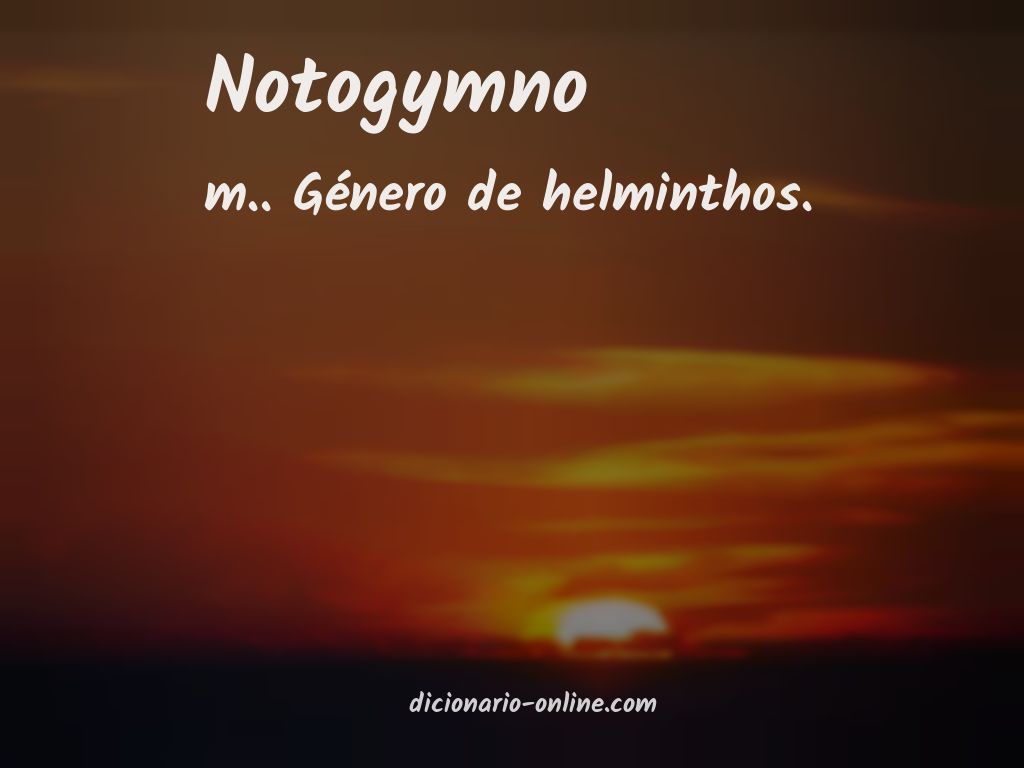 Significado de notogymno