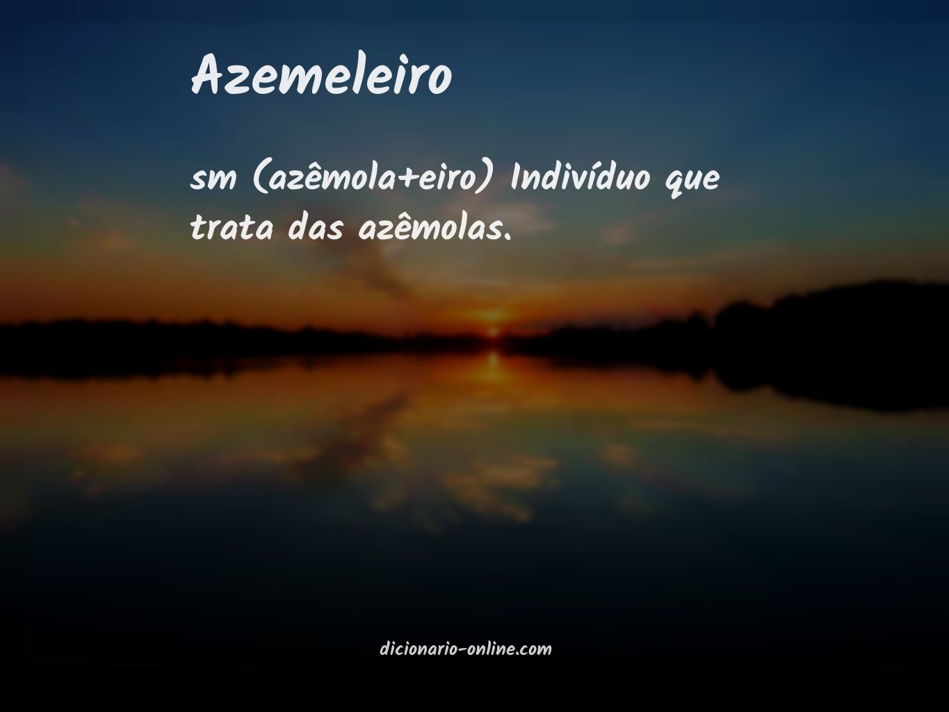 Significado de azemeleiro