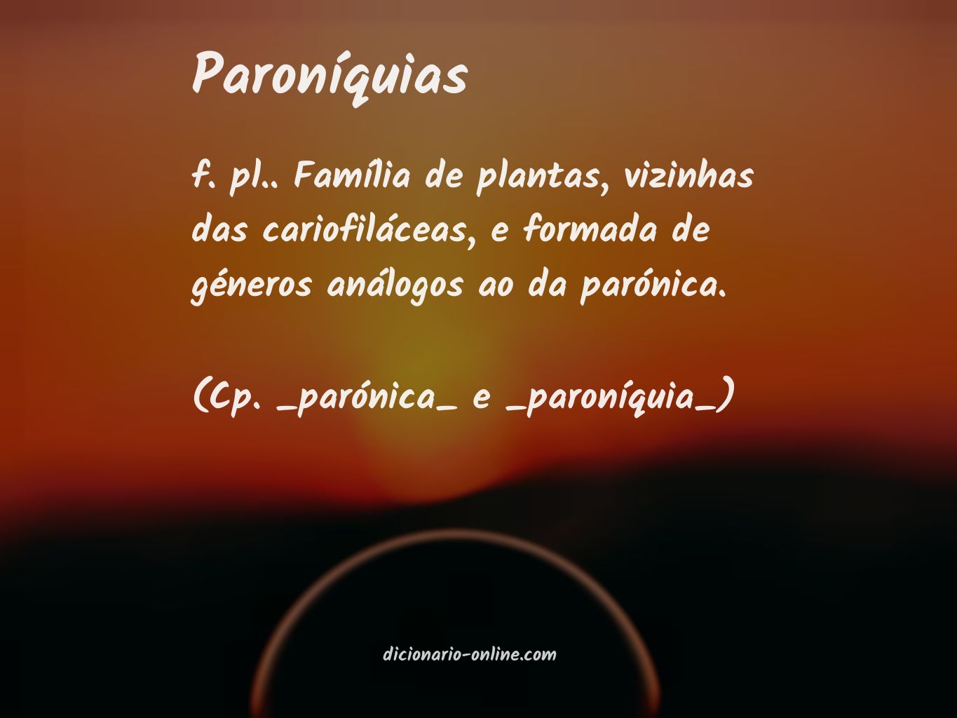 Significado de paroníquias