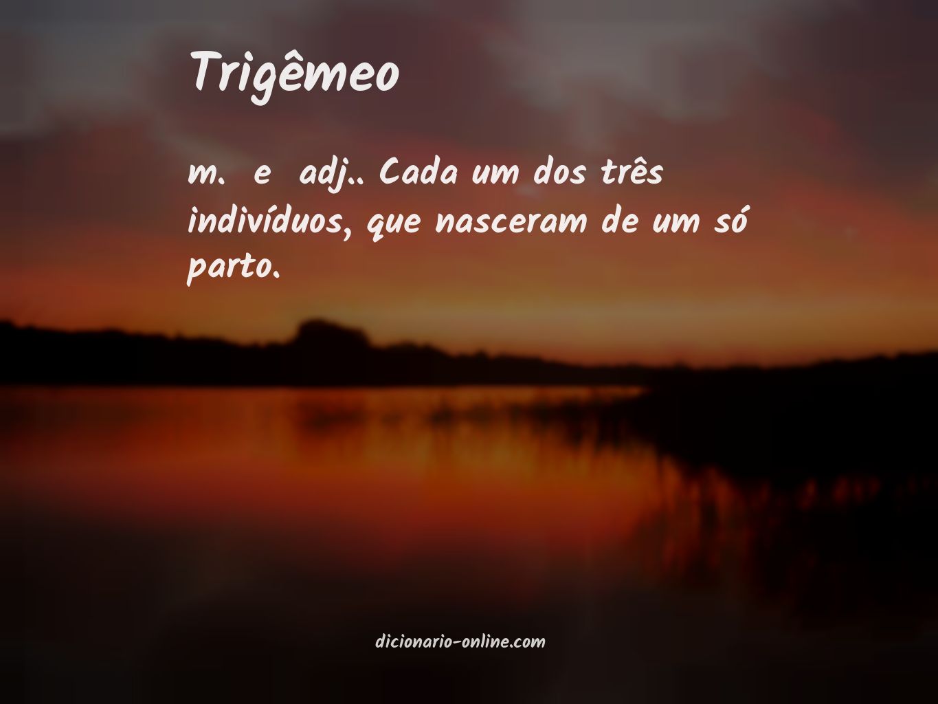 Significado de trigêmeo