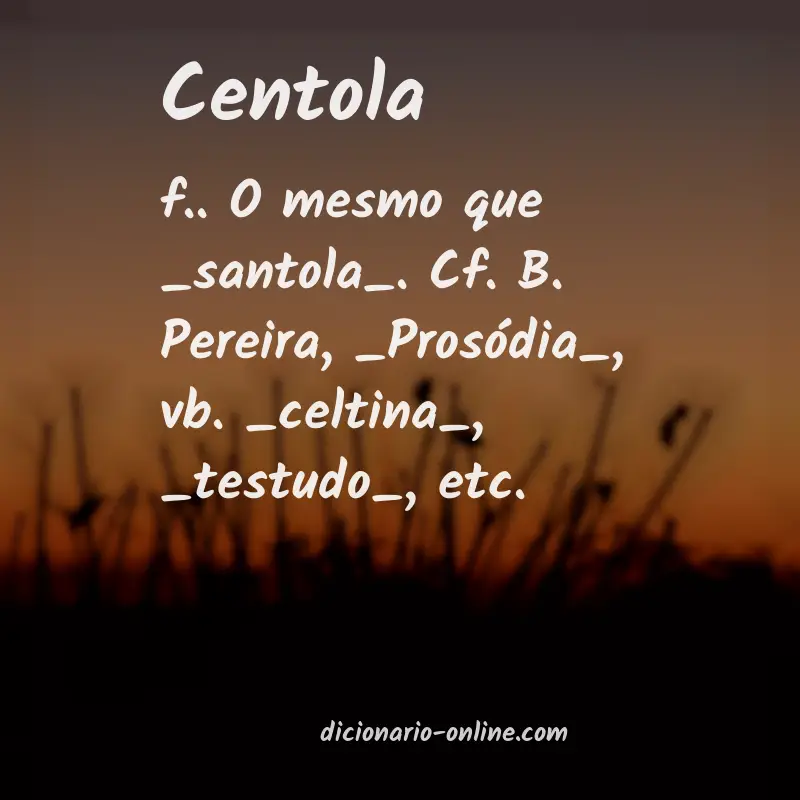 Significado de centola