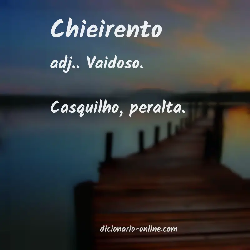 Significado de chieirento