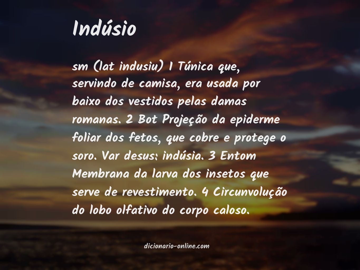 Significado de indúsio