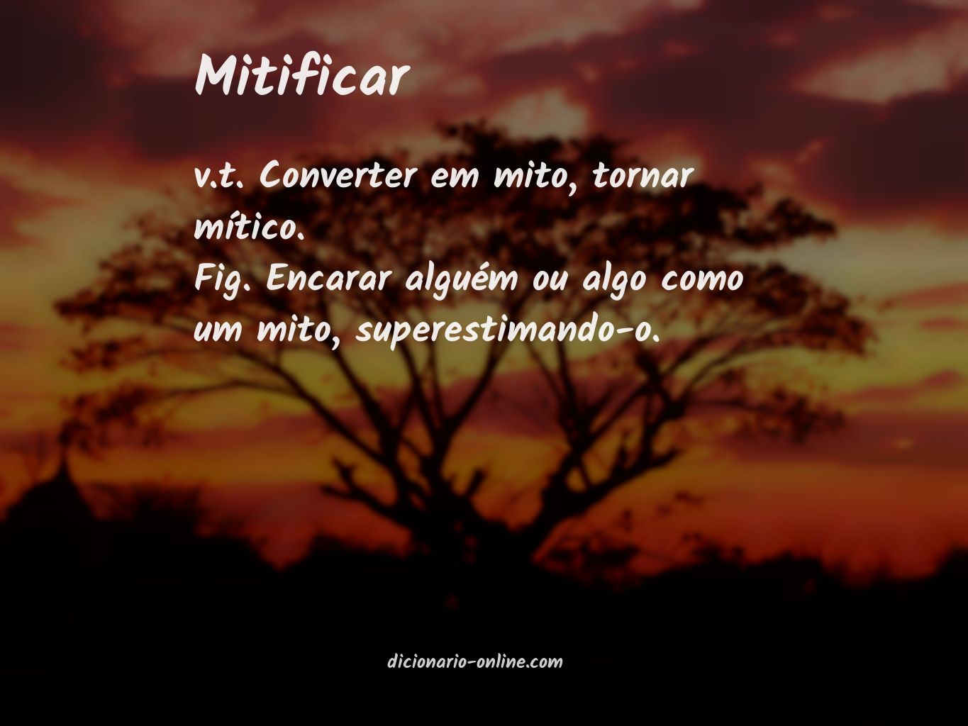 Significado de mitificar