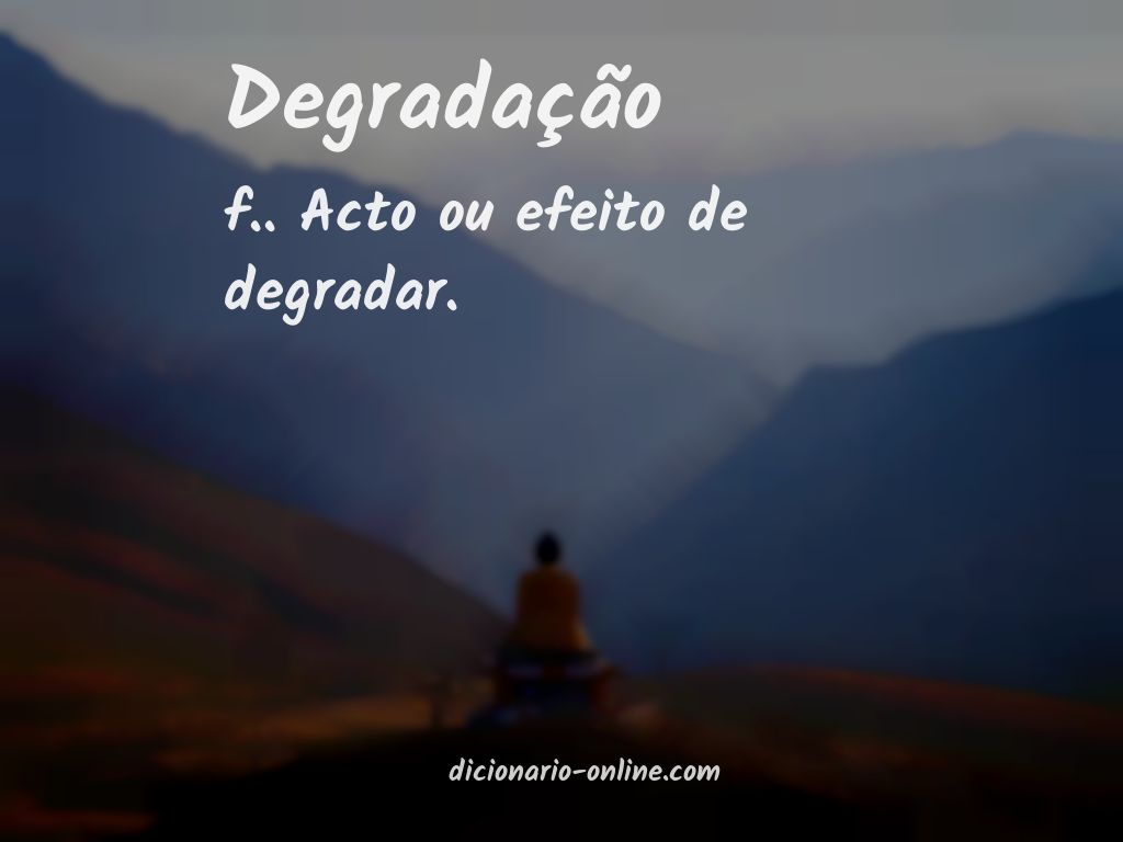 Significado de degradação