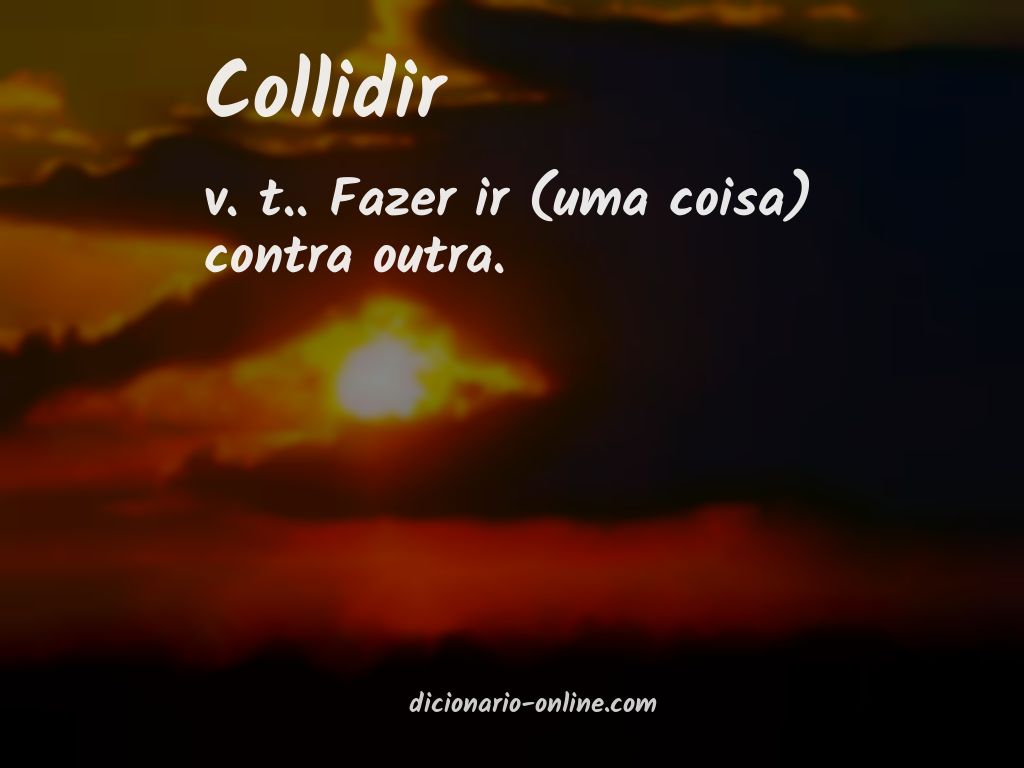 Significado de collidir