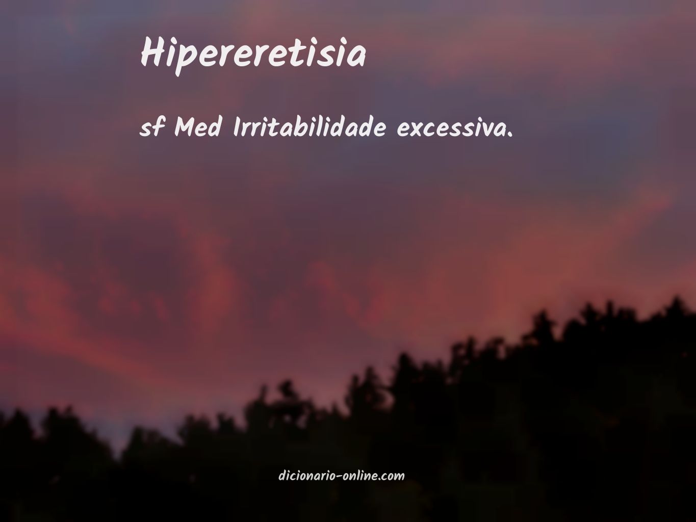 Significado de hipereretisia