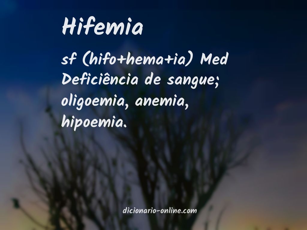 Significado de hifemia