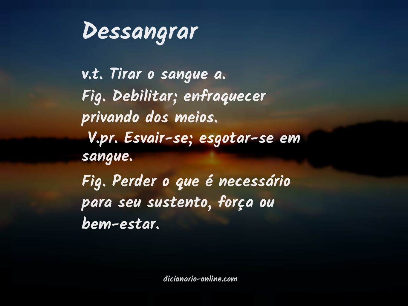 Significado de dessangrar