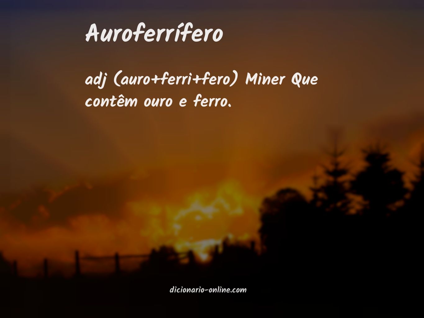 Significado de auroferrífero