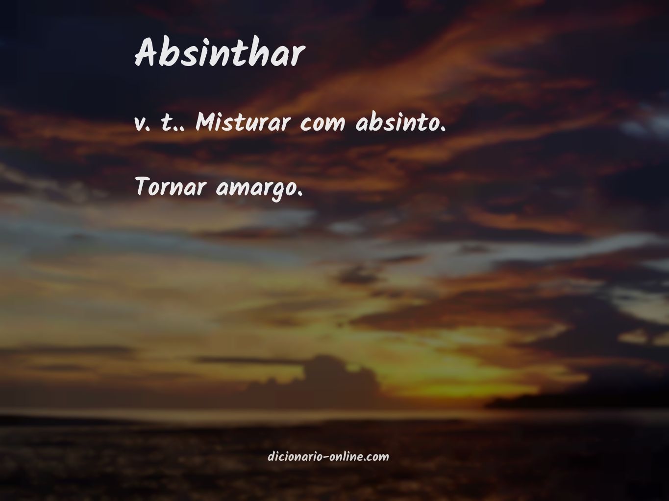 Significado de absinthar