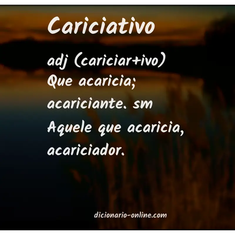 Significado de cariciativo