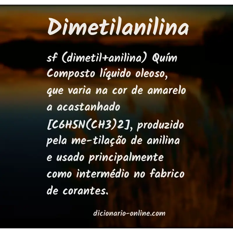 Significado de dimetilanilina