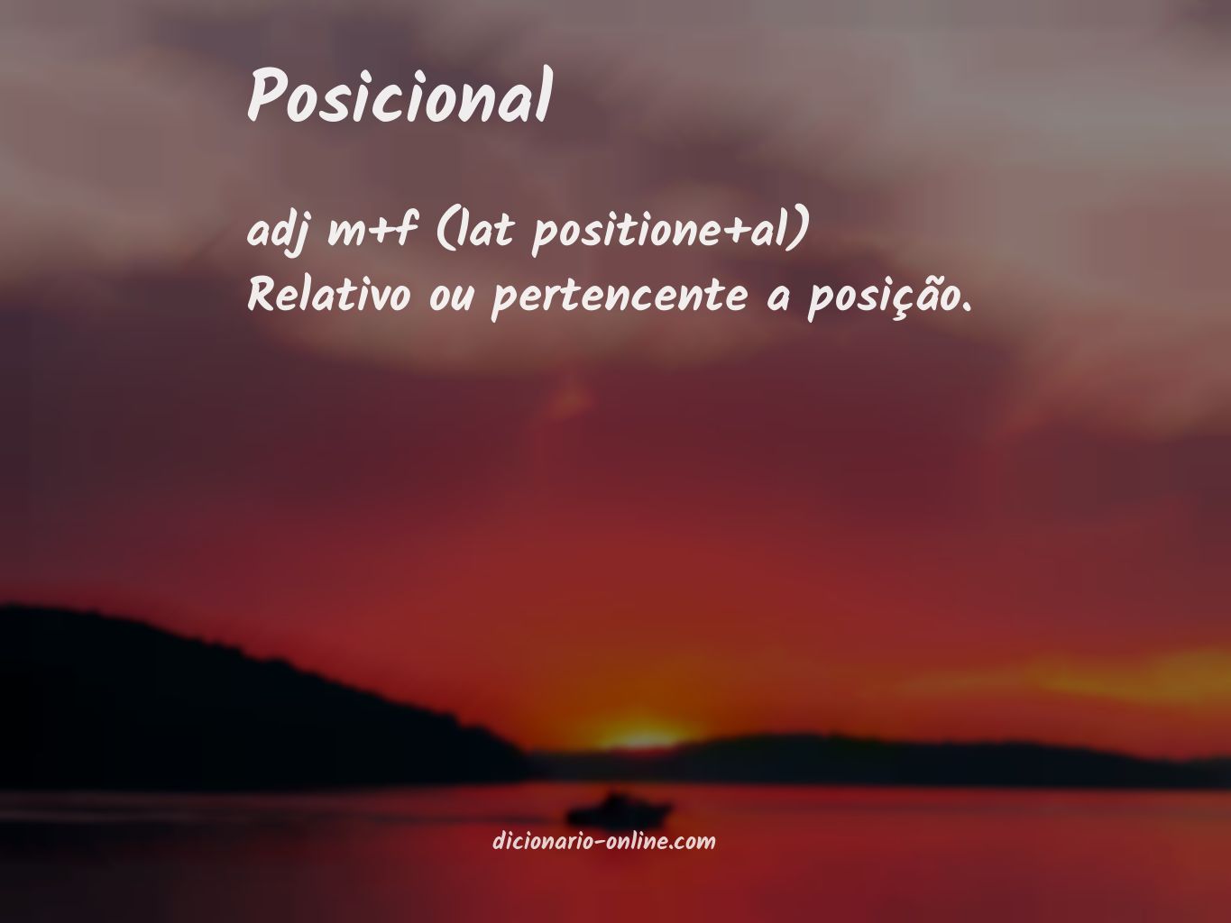 Significado de posicional