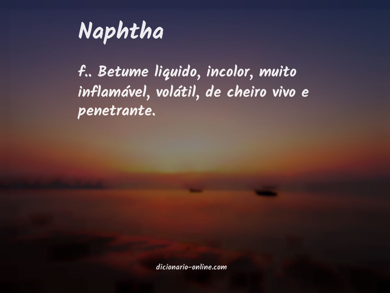 Significado de naphtha
