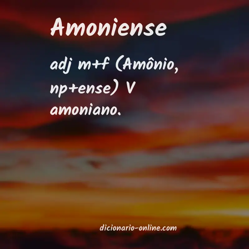 Significado de amoniense