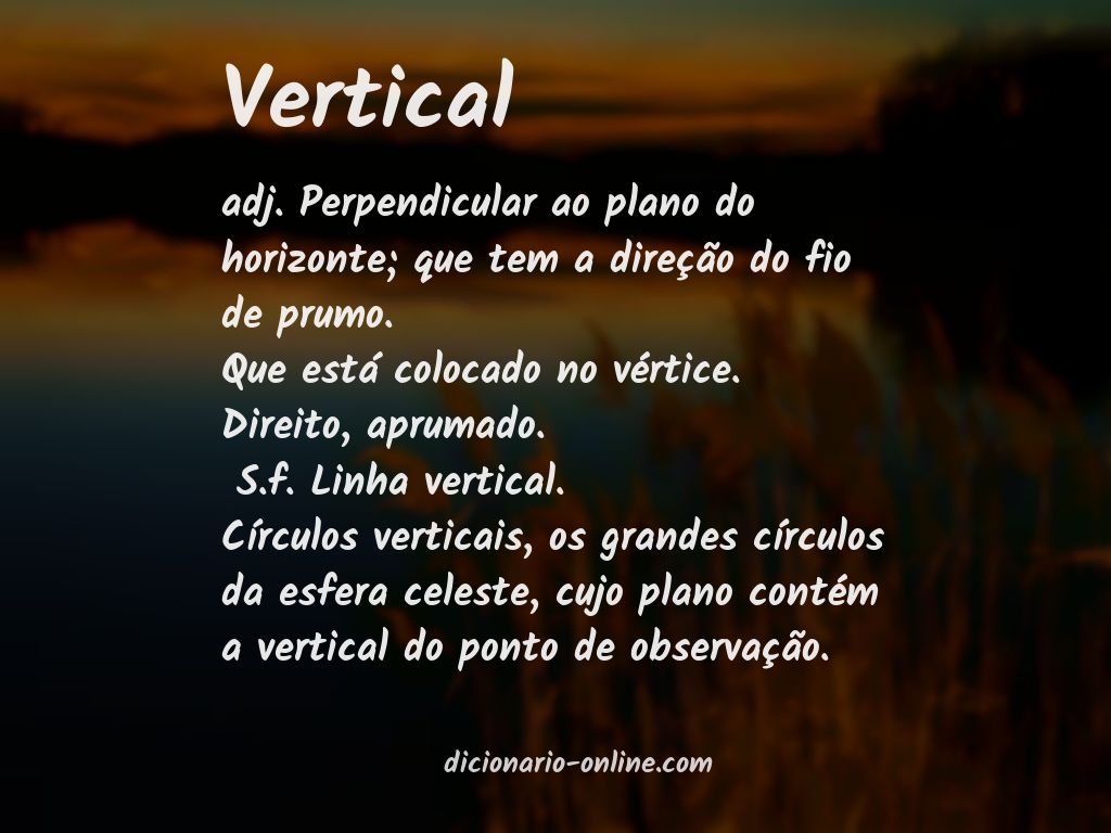 Significado de vertical