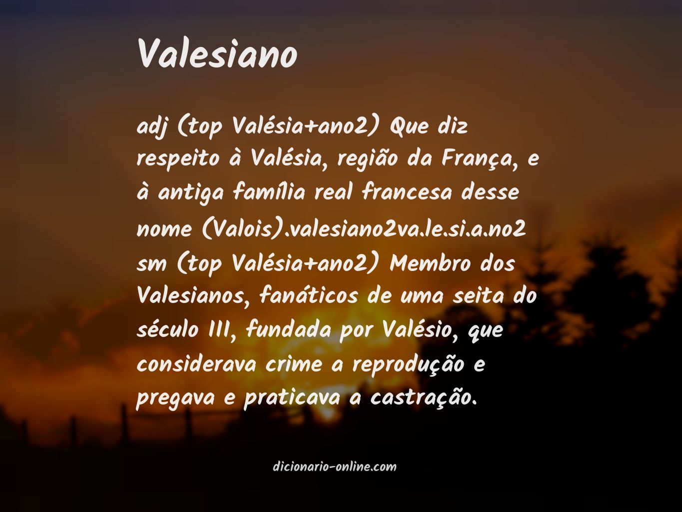 Significado de valesiano