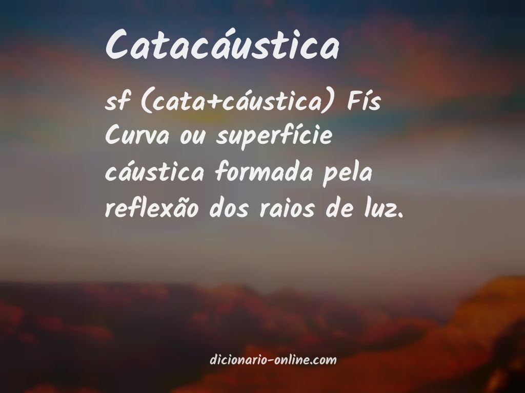 Significado de catacáustica