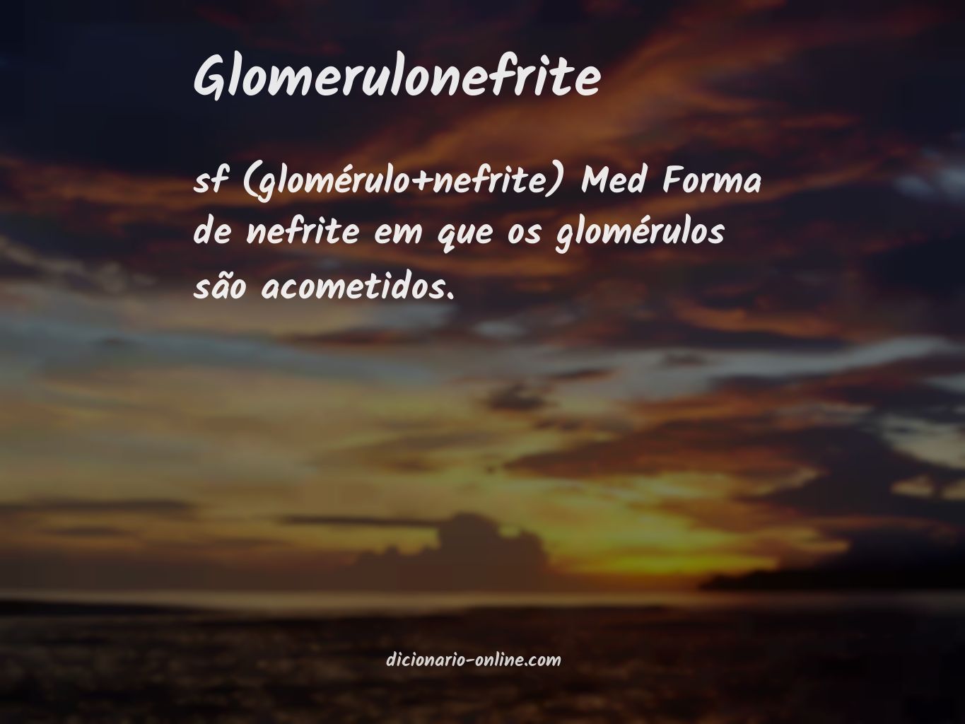 Significado de glomerulonefrite