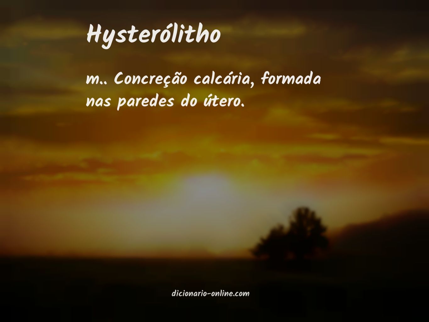 Significado de hysterólitho