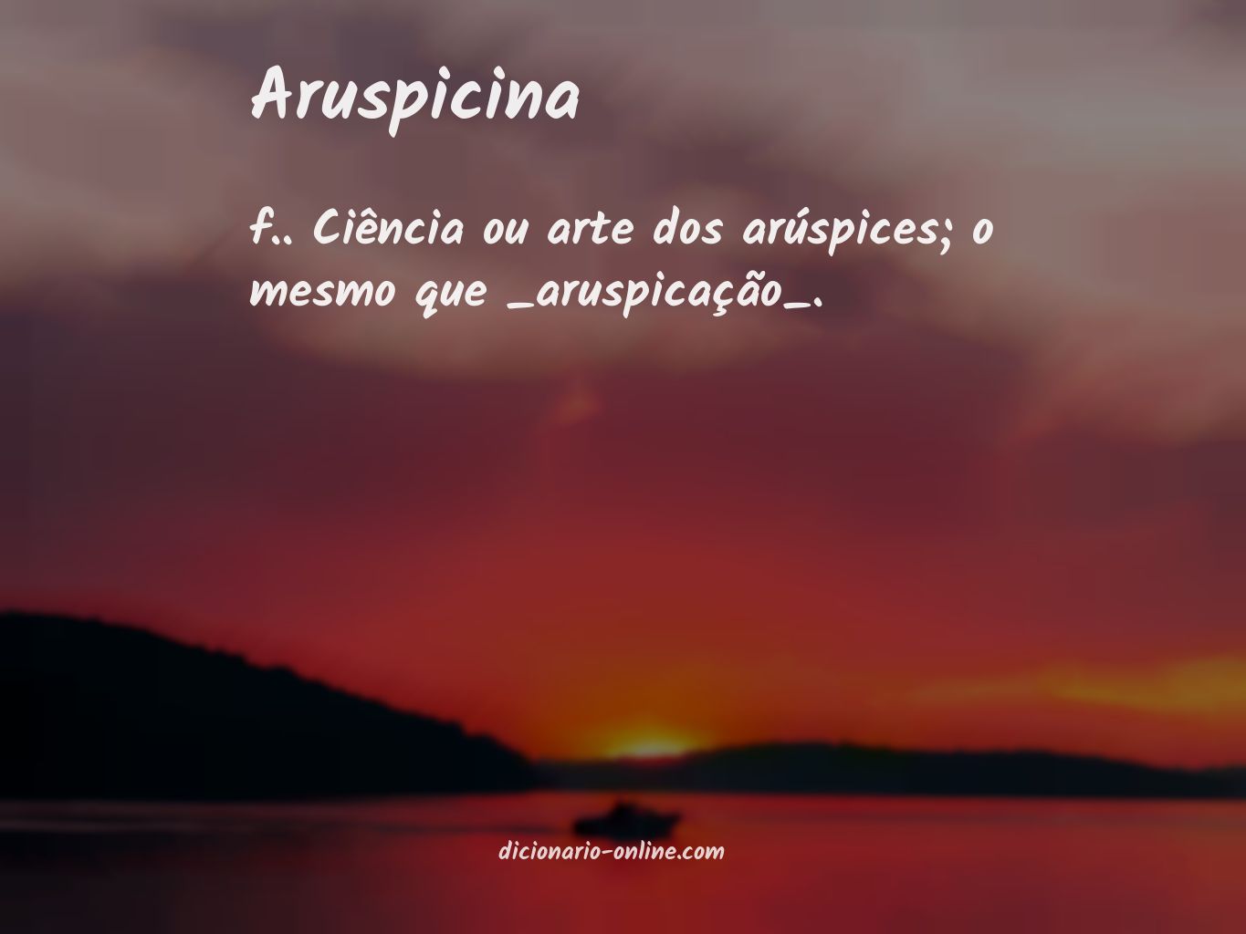 Significado de aruspicina