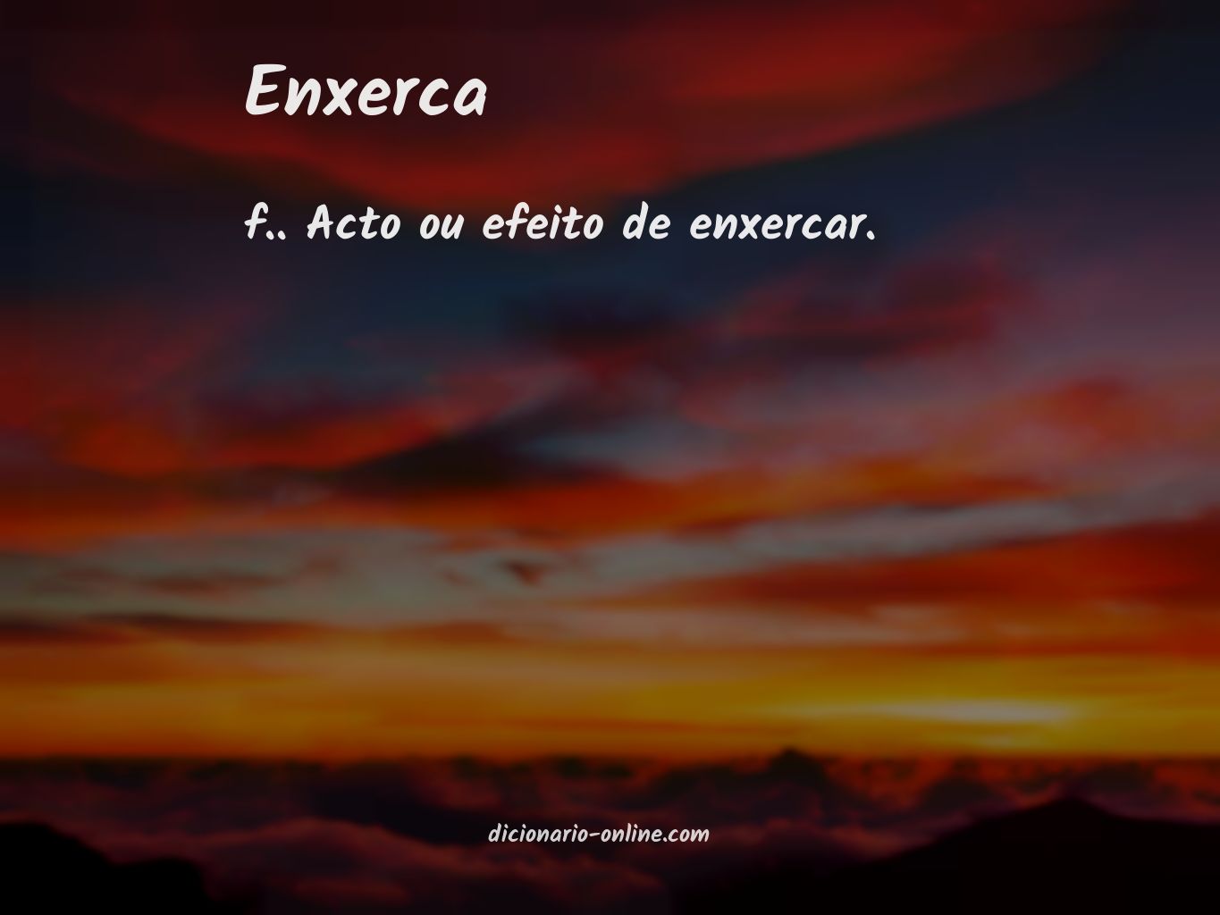 Significado de enxerca