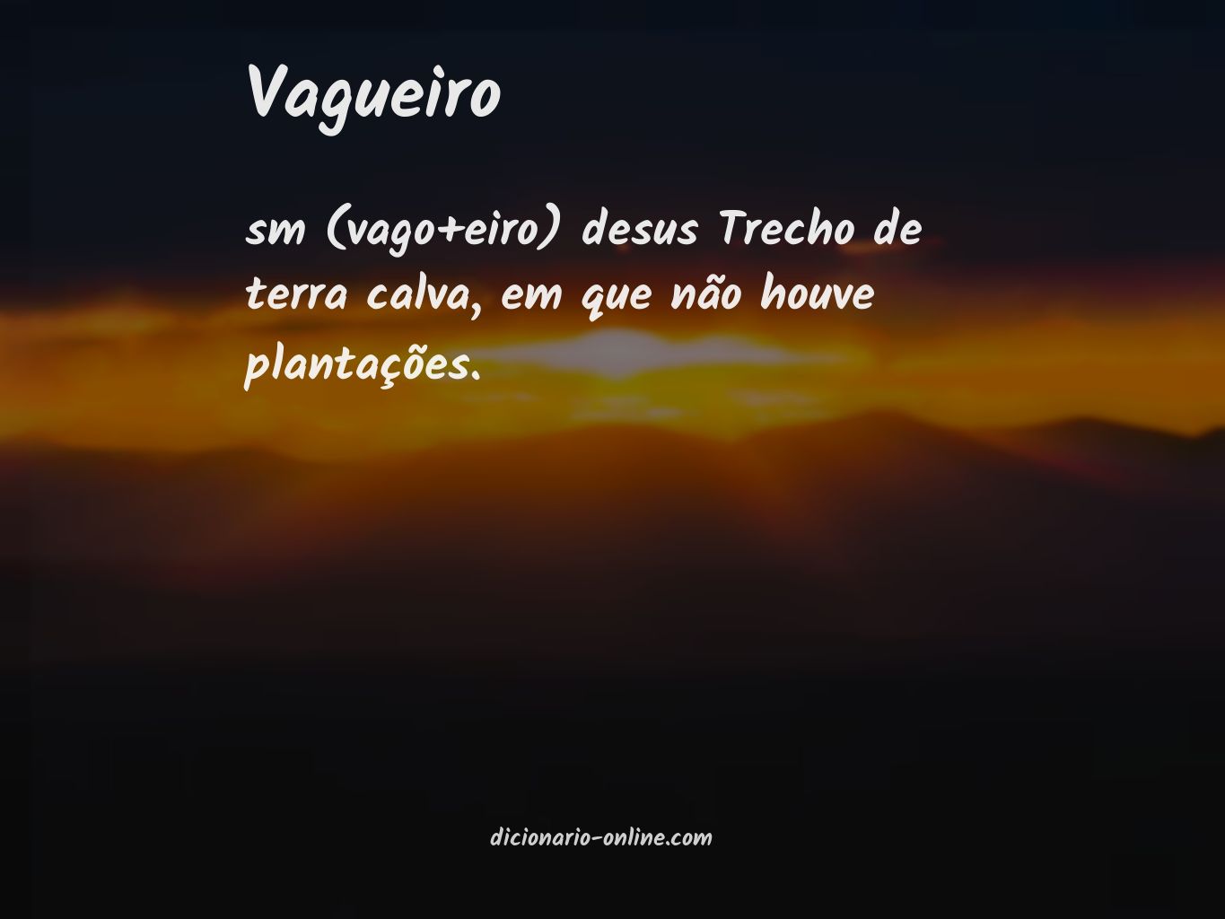 Significado de vagueiro