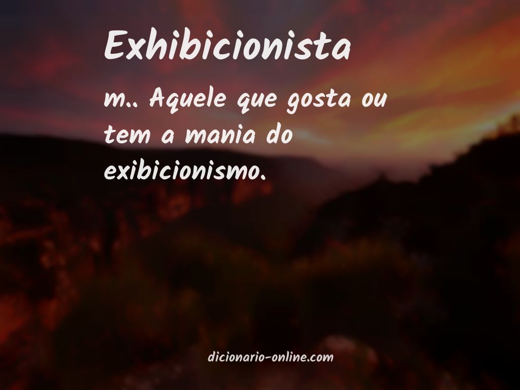 Significado de exhibicionista