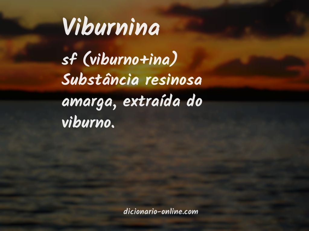 Significado de viburnina