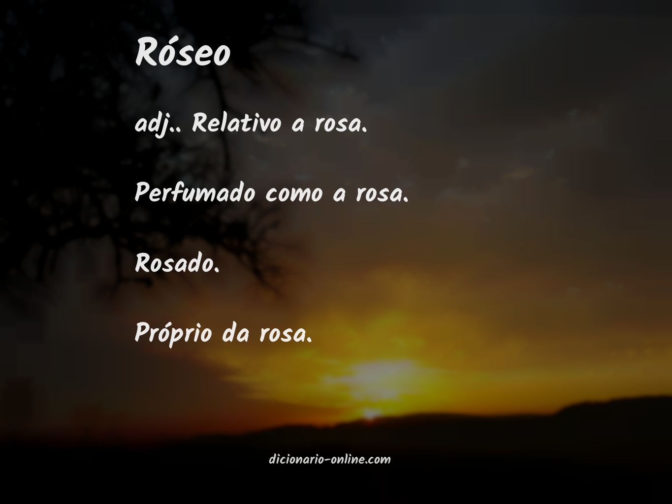 Significado de róseo