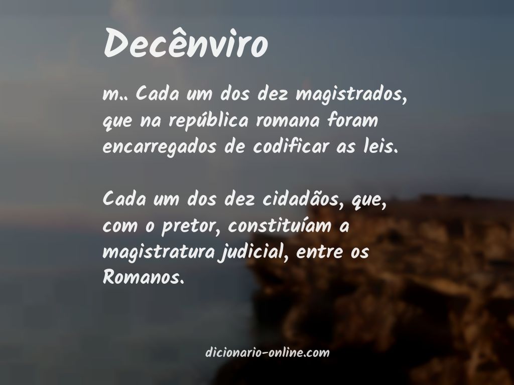 Significado de decênviro