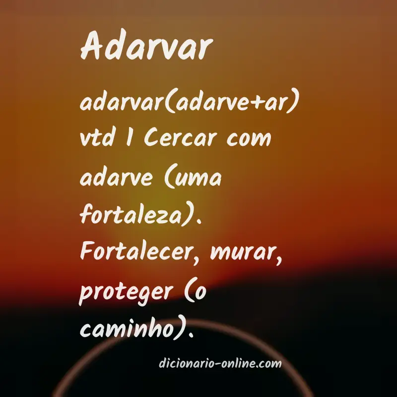 Significado de adarvar