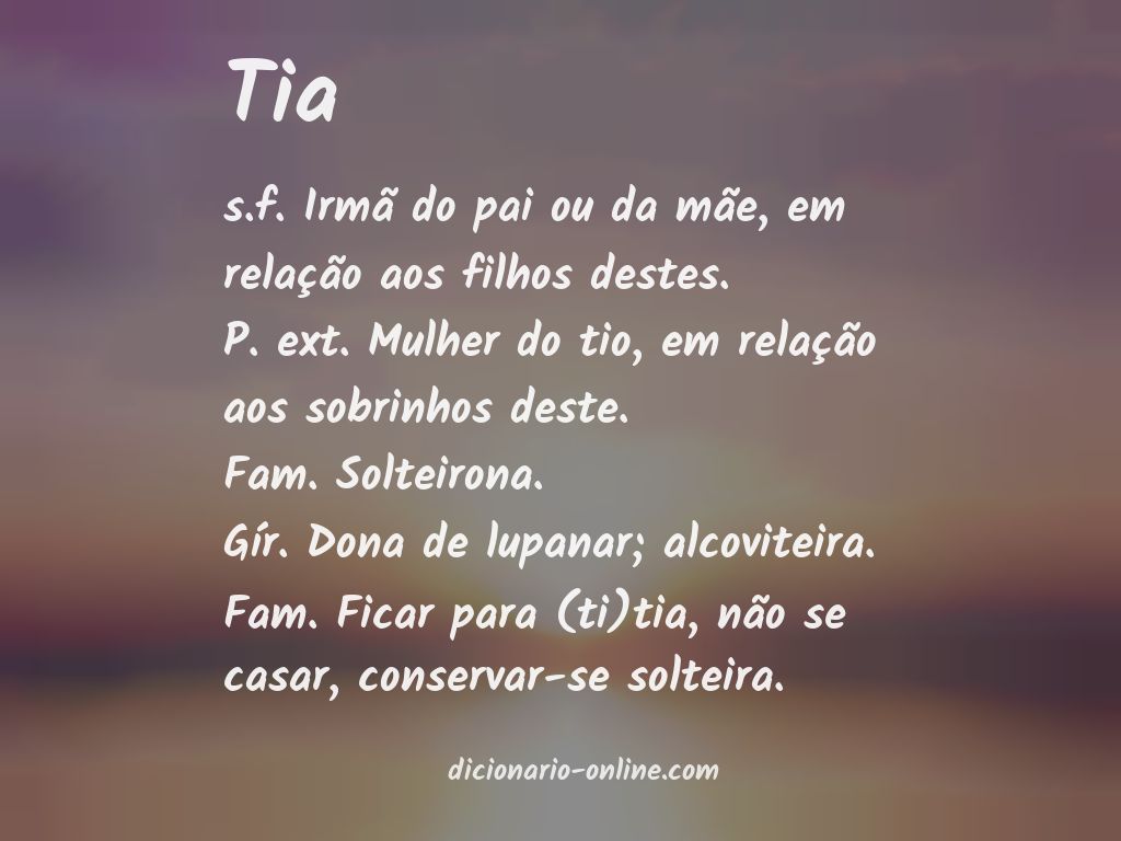 Significado de tia