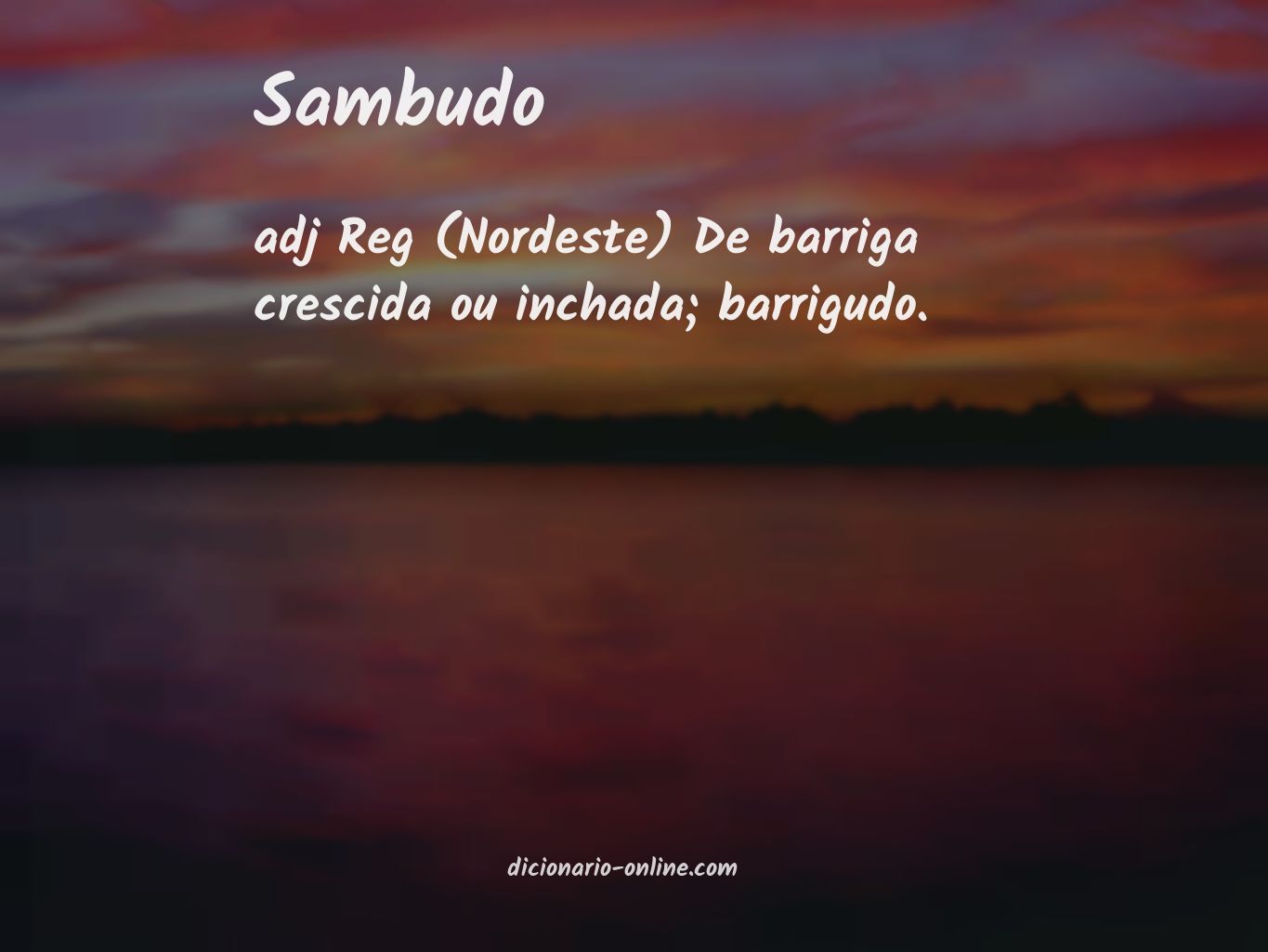 Significado de sambudo