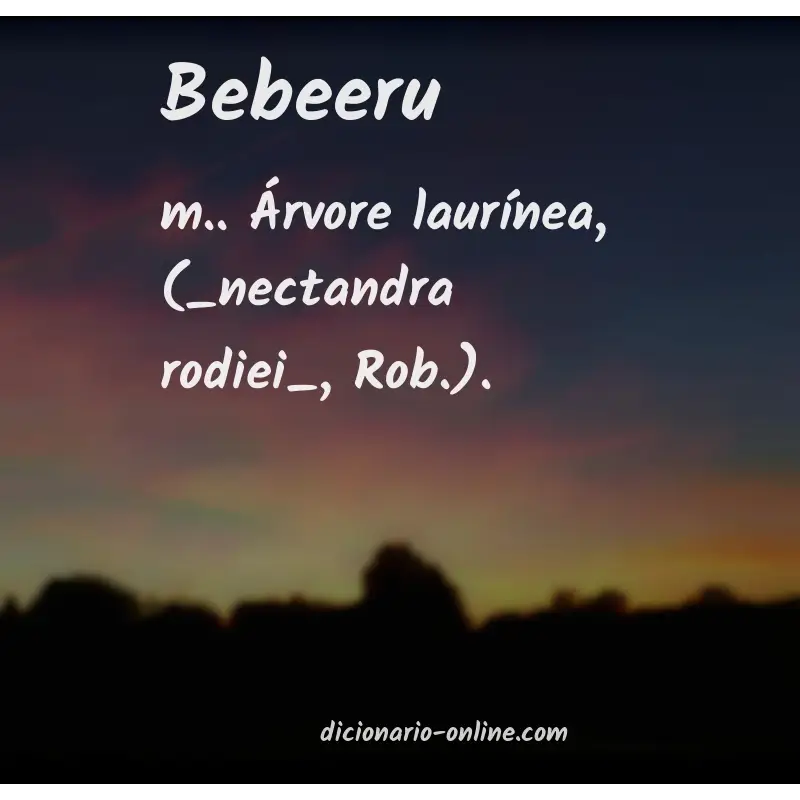 Significado de bebeeru