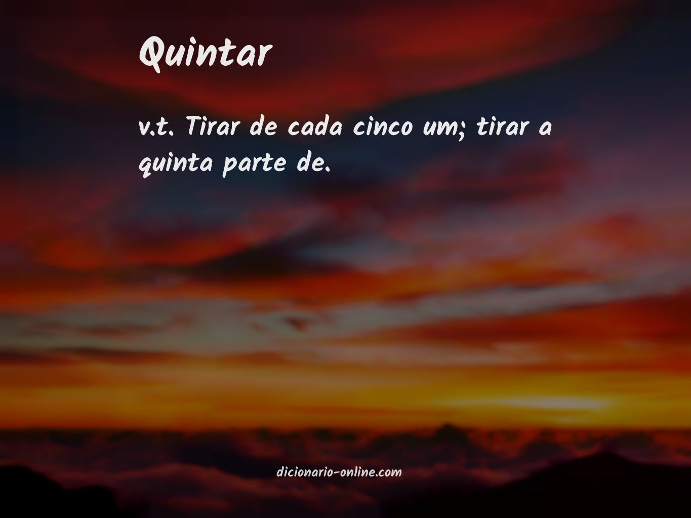 Significado de quintar