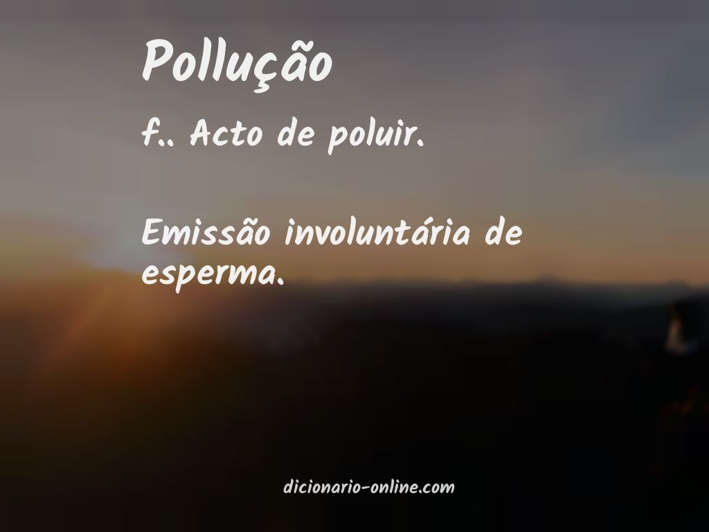 Significado de pollução