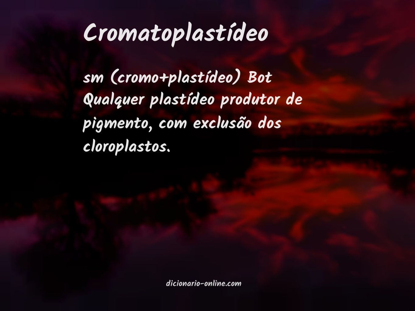 Significado de cromatoplastídeo