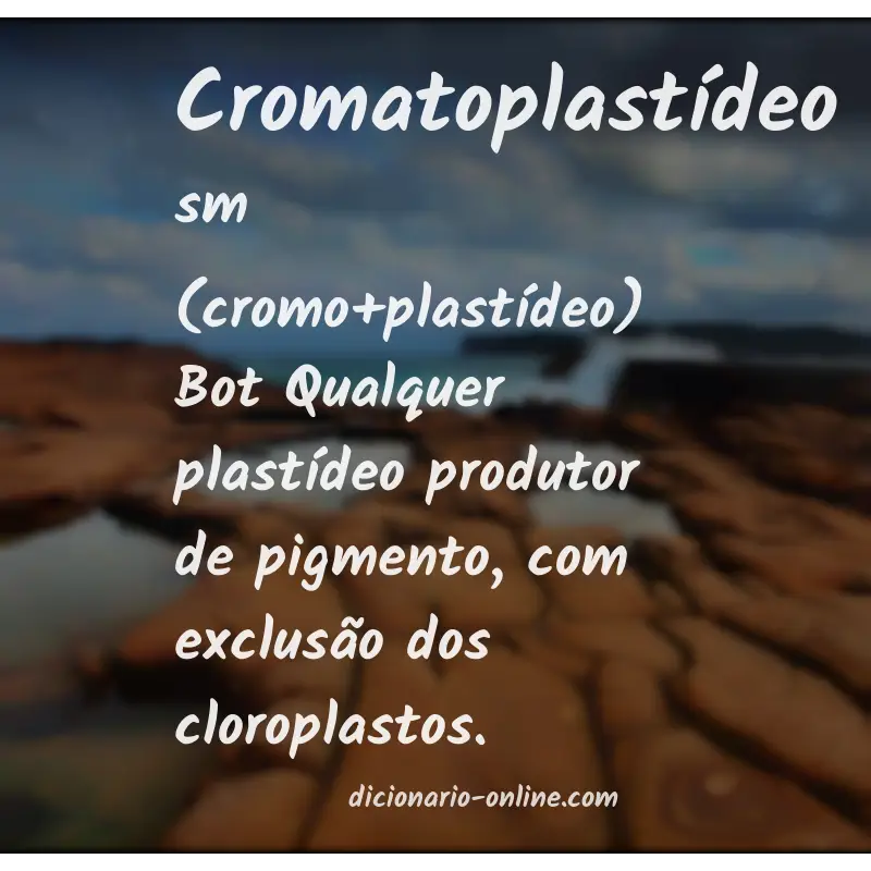 Significado de cromatoplastídeo