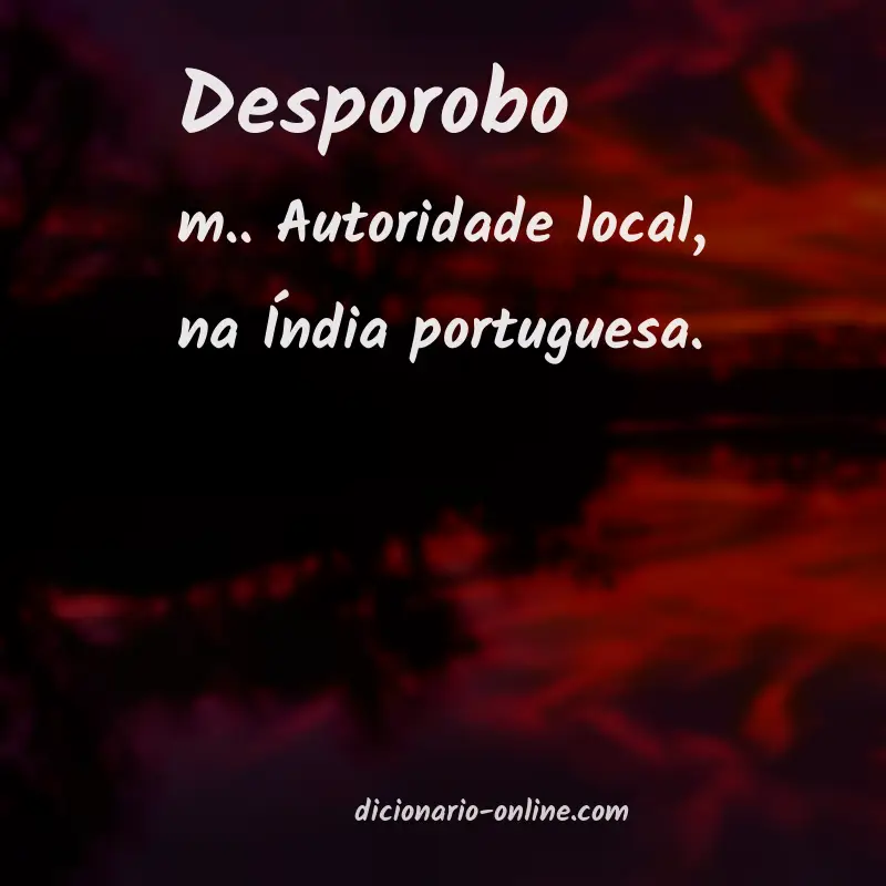 Significado de desporobo