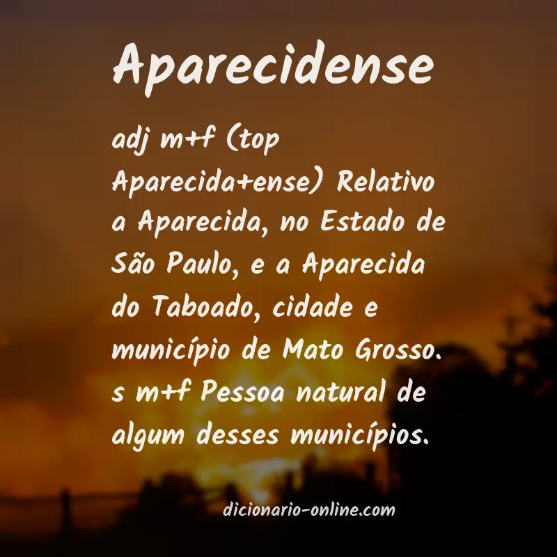 Significado de aparecidense