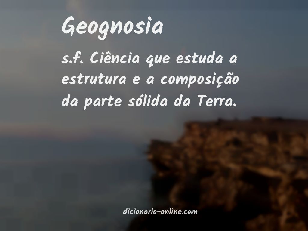 Significado de geognosia