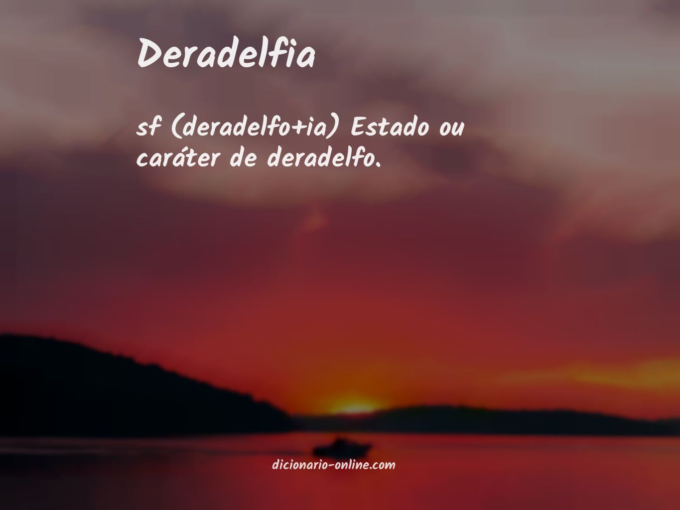 Significado de deradelfia