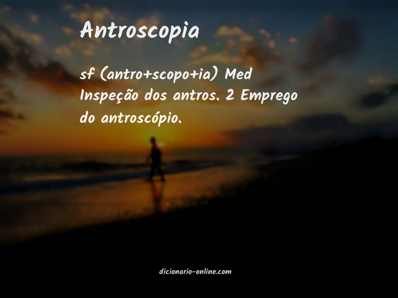 Significado de antroscopia